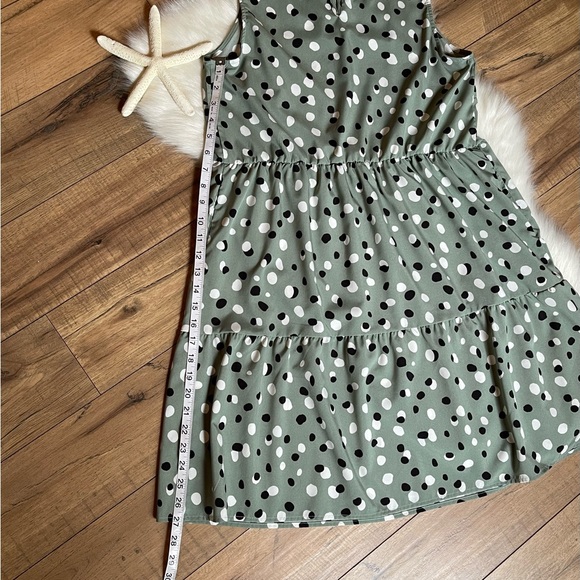 Women’s Summer Dot Print BoHo sleeveless sundress Sz Medium - Picture 5 of 6